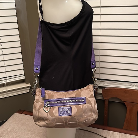 Coach poppy signature crossbody/shoulder bag - Picture 6 of 11